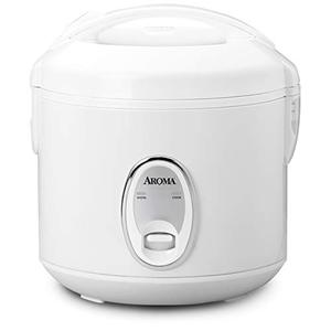 lot 5755 image: Aroma Housewares 8-Cup (Cooked) (4-Cup UNCOOKED) Cool Touch Rice Cooker (ARC-914S)