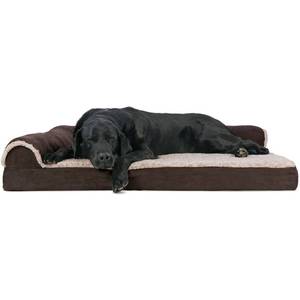 lot 5760 image: FurHaven Pet Products Deluxe Orthopedic Couch Pet Bed for Dogs & Cats Grey Jumbo
