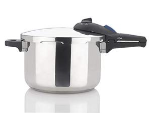 lot 5550 image: Zavor ZPot 6.3 Quart 15-PSI Pressure Cooker - Polished Stainless Steel (ZCWSP02)