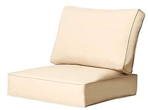 lot 5558 image: Creative Living Chat 24x24 Outdoor Deep Seating Patio Replacement Cushions, (Pack of 1), Beige