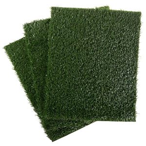 lot 5598 image: Replacement Artificial Grass Pee Pads Set of 3 Pads for Puppy Potty Trainer Dog Housebreaking Supplies for Puppies or Large Dogs by PETMAKER