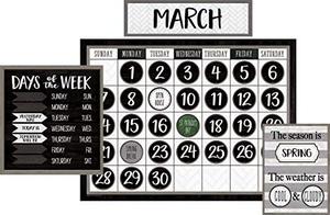 lot 5763 image: Teacher Created Resources Modern Farmhouse Calendar Bulletin Board