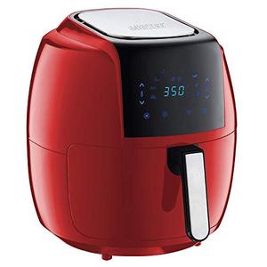 lot 5766 image: GoWISE USA 7-Quart 8-in-1 Digital Air Fryer with Recipe Book, 7.0-Qt, Red