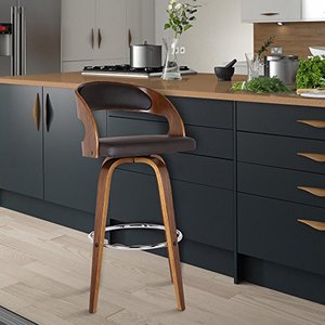 lot 5780 image: Armen Living Arctic Bar Stool, Counter Height, Brown