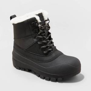 lot 5803 image: Kids Ryan Lace-Up Winter Boots - All in Motion Black 1