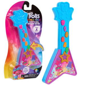 lot 5810 image: DreamWorks TrollsTopia Poppy s Mini Groovin Toy Guitar Small Novelty Kids Instrument Plays Trolls Just Wanna Have Fun