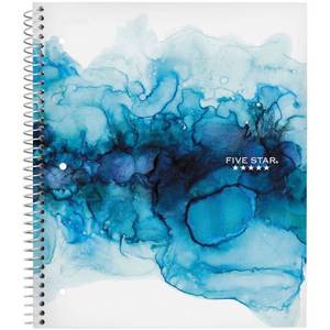 lot 5813 image: Spiral Notebook 1 Subject College Ruled Fluid Clearview Blue- Five Star