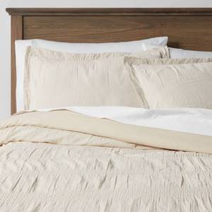 lot 5823 image: Twin Extra Long Seersucker Duvet & Sham Set Tan - Threshold
