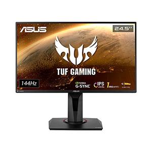 lot 5837 image: ASUS TUF Gaming 25 1080P Monitor (VG259Q) - Full HD, IPS, 144Hz, 1ms, Extreme Low Motion Blur, Speaker, Adaptive-Sync, G-SYNC Compatible, VESA Mountable, DisplayPort, HDMI, Height Tilt Adjustable