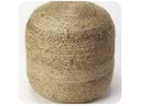 lot 5617 image: Jute pouf 16x18 Natural