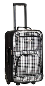 lot 5703 image: Rockland Luggage Carry-on Suitcase On Wheels & Tote 2 Pc Set