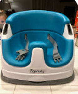 lot 5749 image: Ingenuity Baby Base 2-in-1 Seat - Peacock Blue - Booster Feeding (peacock Blue)