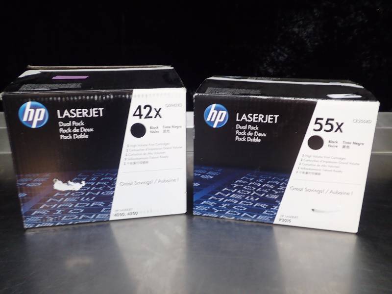 lot 1081 image: (2) HP Laserjet Dual Pack Printer Cartridges