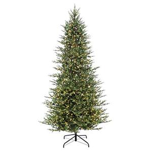 lot 4419 image: Puleo International Pre-Lit Slim Balsam Fir Artificial Holiday Tree