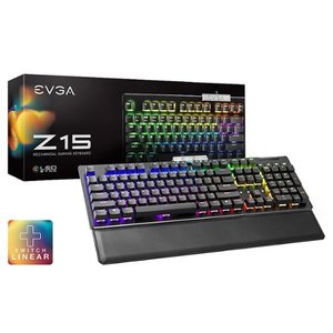 lot 4452 image: EVGA Z15 Full-Size Wired RGB Backlit LED Gaming Keyboard&nbsp