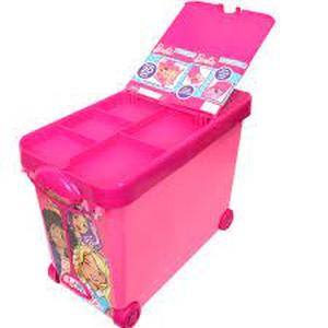 lot 4433 image: Barbie Rolling Toy Storage