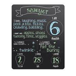 lot 4477 image: Pearhead All About Baby Chalkboard