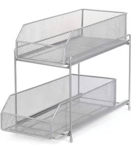lot 35557 image: 2 TIER SLIDING BASKET ORGANIZER NX-RLZ09-21