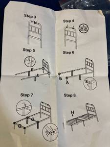lot 35565 image: PLATFORM BED FRAME ONLY TWINXL