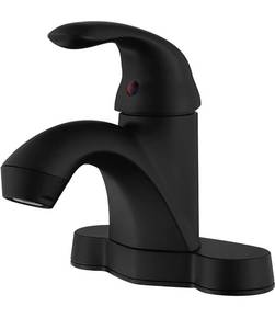 lot 35608 image: Homelody 1 Handle Lavatory Faucet Black