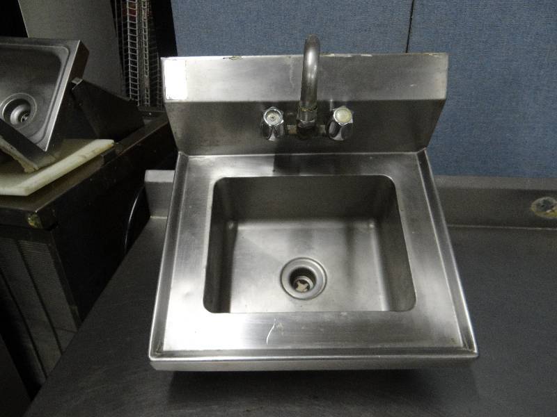 lot 2288 image: Stainless Wall Mounted Hand Sink