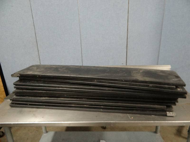 lot 2342 image: Lot of (12) Black Plastic Ice Bin Divider Panels