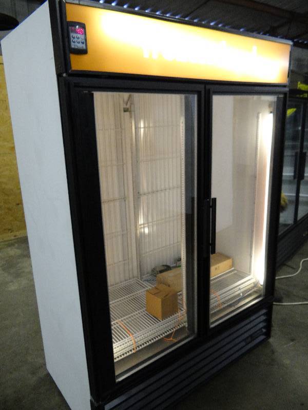 lot 2351 image: True 2 Door Glass Front Display Freezer