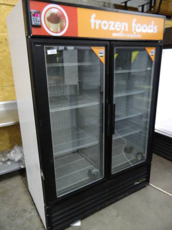 lot 2353 image: True 2 Door Glass Front Display Freezer