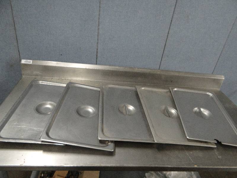 lot 2364 image: (5) Stainless Full-Size Insert Lids