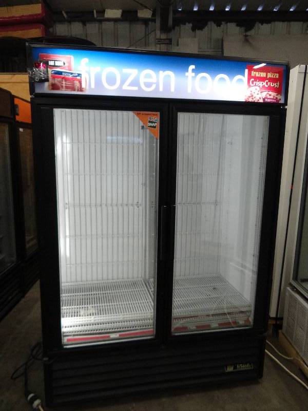 lot 2377 image: True 2 Door Glass Front Display Freezer