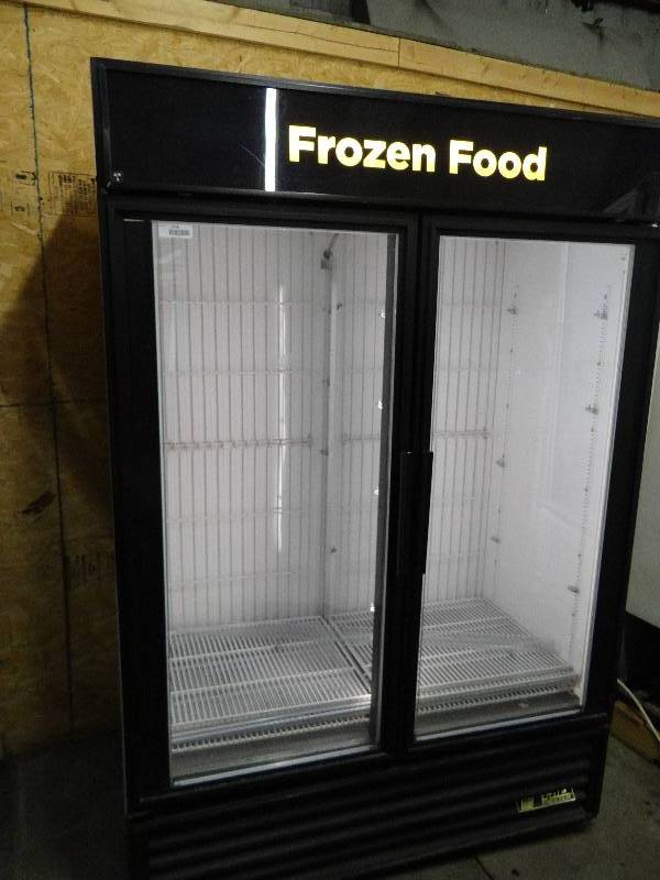 lot 2378 image: True 2 Door Glass Front Display Freezer