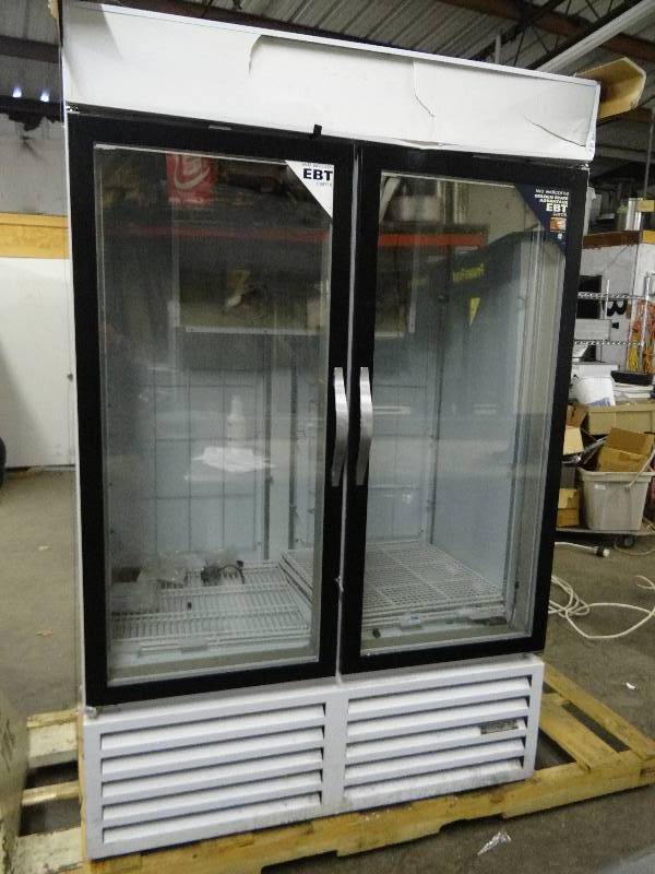 lot 2380 image: Beverage Air 2 Door Glass Front Reach In Freezer