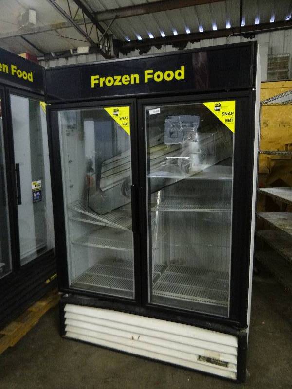 lot 2382 image: True 2 Door Glass Front Display Freezer