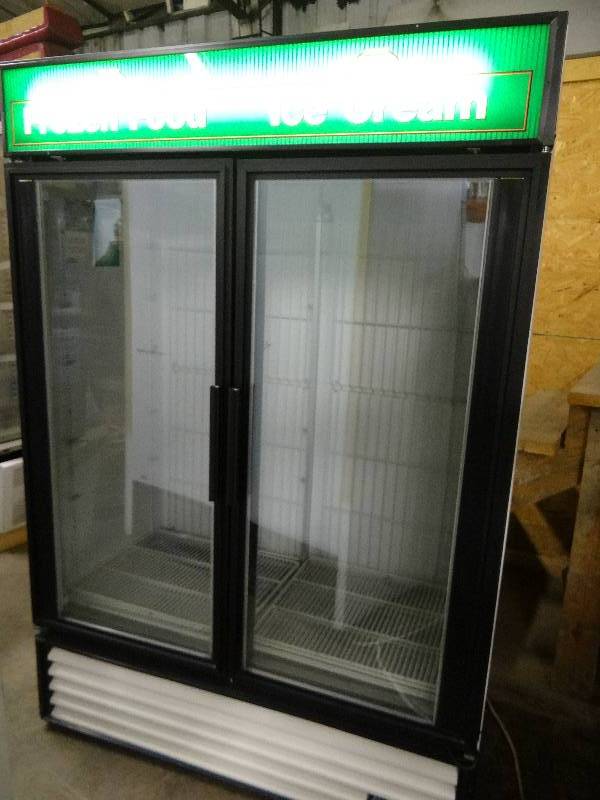 lot 2385 image: True 2 Door Glass Front Display Freezer