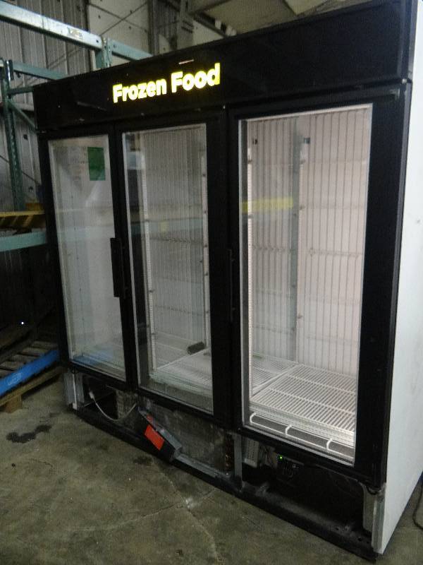 lot 2393 image: True 3 Door Glass Front Display Freezer