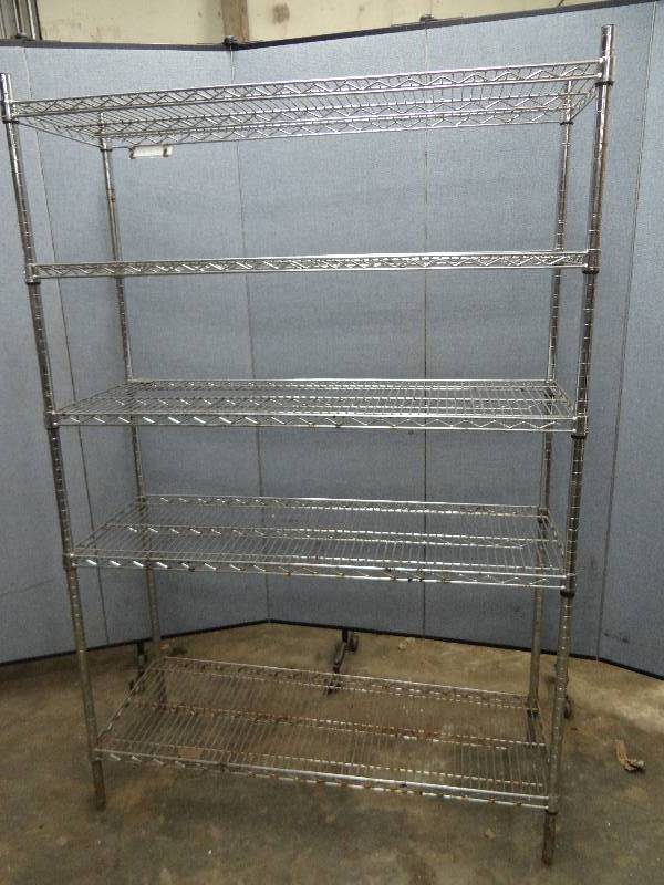 lot 2450 image: (5) Tier Wire Metal Metro Rack