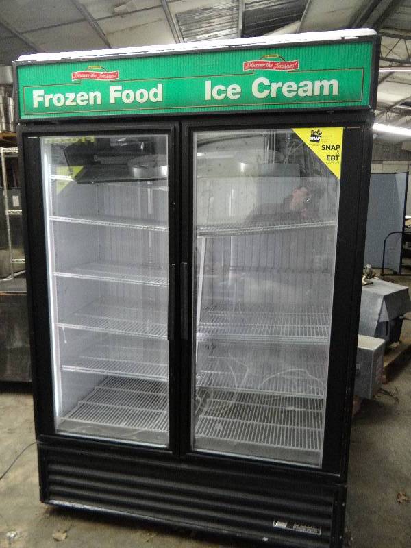 lot 2458 image: True 2 Door Glass Front Display Cooler