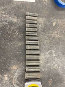 lot 4377 image: snap on metric 38 drive impact sockets 8-19 21 & 24