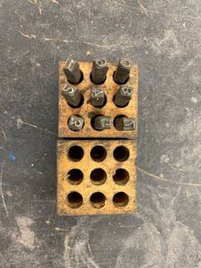 lot 4411 image: MAC number steel stamps