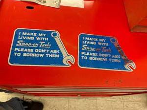 lot 4509 image: 2 snap on stickers