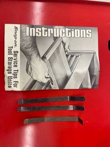 lot 4510 image: snap on instructions & drawer tools