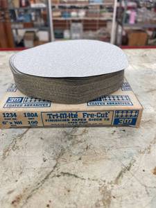 lot 4520 image: 180 grit 6 inch paper appears full