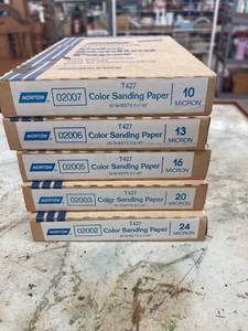 lot 4523 image: 5 boxes Norton cooler sanding paper unopened except 10