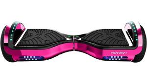 lot 41902 image: $$ Hover-1 Chrome Electric Hoverboard  6MPH Top Speed, 6 Mile Range, 4.5HR Full-Charge, Built-In Bluetooth Speaker, Rider Modes Beginner to Expert, Retail $199