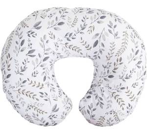 lot 41917 image: Boppy Nursing Pillow and Positioner Original, Gray Taupe Watercolor Leaves, Breastfeeding, Bottle Feeding