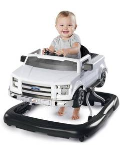 lot 41930 image: Bright Starts Ford F-150 Ways to Play 4-in-1 Activity Baby Push Walker, White, Age 6 months