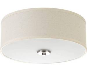 lot 41949 image: Progress Lighting P3713-09 Inspire Two-Light Flush Mount, Brushed Nickel