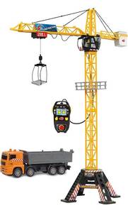 lot 58882 image: Dickie Toys 48 Mega Crane and Truck Vehicle and Playset
