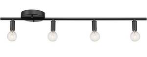 lot 58916 image: Globe Electric 59968 Monroe 4-Light Slim Profile Track Lighting, Matte Black