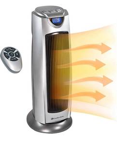 lot 58921 image: Comfort Zone CZ499R Ceramic Electric Tower Fan-Forced Heater